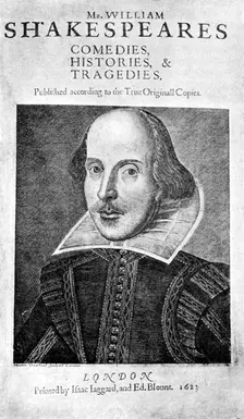 William Shakespeare, English playwright, 1623. Artist: Martin Droeshout