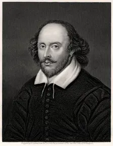 William Shakespeare, English playwright, 19th century. Artist: E Scriven