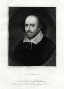 William Shakespeare, English playwright, 19th century.Artist: E Scriven