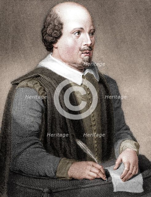 William Shakespeare, English poet and playwright, (1820).  Artist: William Finden.