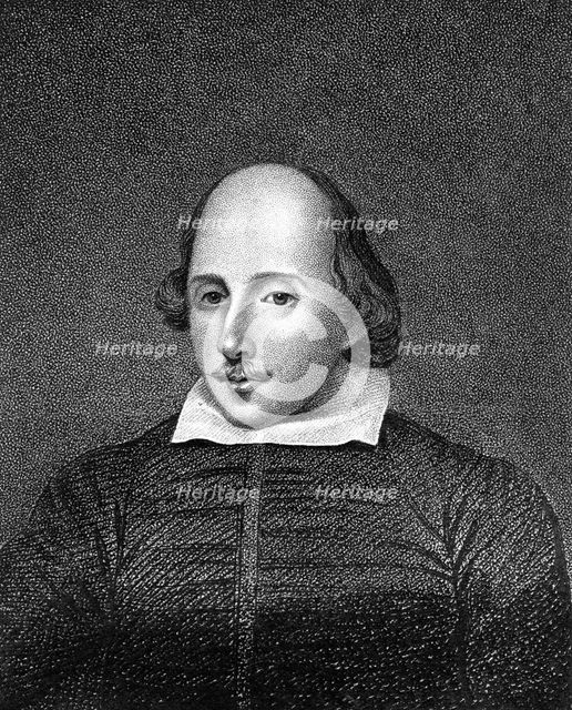 William Shakespeare, English poet and playwright. Artist: William Thomas Fry