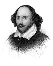 William Shakespeare, English poet and playwright, (c1850)