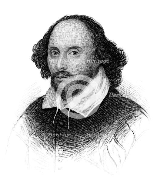 William Shakespeare, English poet and playwright, (c1850). Artist: Unknown