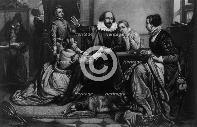 William Shakespeare Reciting Hamlet to His Family, 1900.