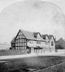 William Shakespeare's house, Henley Street, Stratford-upon-Avon, Warwickshire, late 19th century