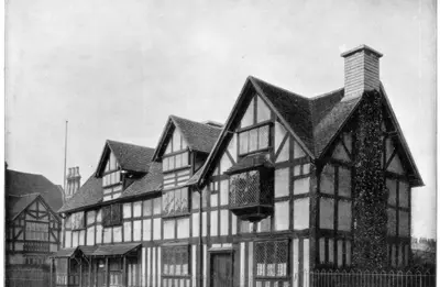 William Shakespeare's house, Stratford-upon-Avon, Warwickshire, late 19th century. Artist: John L Stoddard
