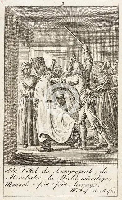 William Shakespeares Merry Wives of Windsor, 1786. Creator: Daniel Nikolaus Chodowiecki.
