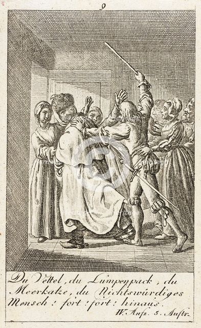 William Shakespeares Merry Wives of Windsor, 1786. Creator: Daniel Nikolaus Chodowiecki.