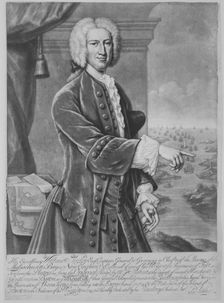 William Shirley, Governor of Massachusetts, 1747., 1747. Creator: Peter Pelham