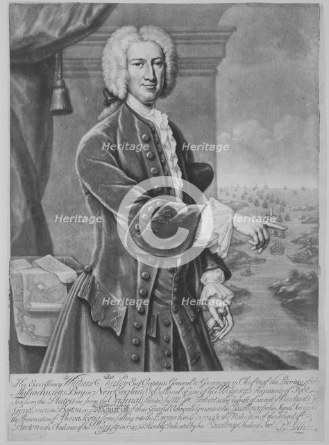 William Shirley, Governor of Massachusetts, 1747., 1747. Creator: Peter Pelham.