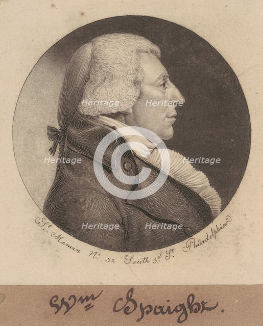 William Spaight, 1798. Creator: Charles Balthazar Julien Févret de Saint-Mémin.