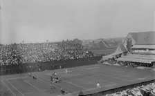 Williams vs Johnston [tennis], 1916. Creator: Bain News Service