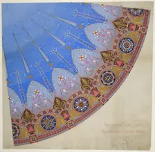 Williamsburg Savings Bank, Brooklyn, New York, Dome Decoration, 1873. Creator: Peter Bonnett Wight