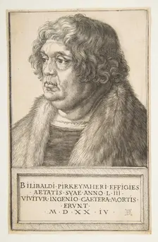 Willibald Pirckheimer, 1524. Creator: Albrecht Durer
