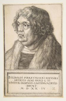 Willibald Pirckheimer, 1524. Creator: Albrecht Durer