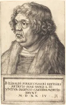 Willibald Pirckheimer, 1524. Creator: Albrecht Durer
