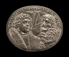 Willibald Pirkheimer, 1470-1530, and Albrecht Dürer, 1471-1528. Creator: Georg Holdermann