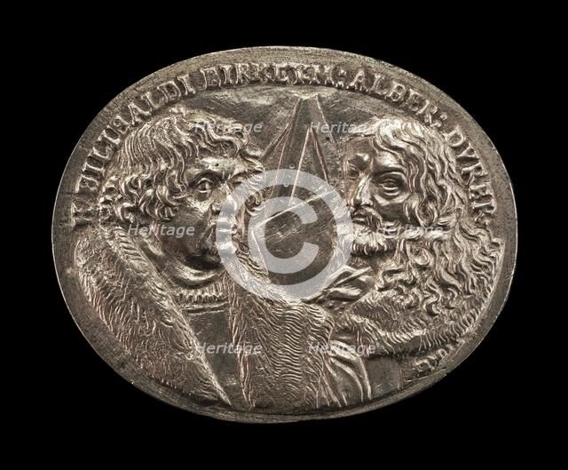 Willibald Pirkheimer, 1470-1530, and Albrecht Dürer, 1471-1528. Creator: Georg Holdermann.