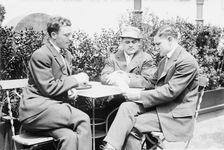 Willie Ritchie reading cable of acceptance to Steffen & Thiry, between c1910 and c1915. Creator: Bain News Service