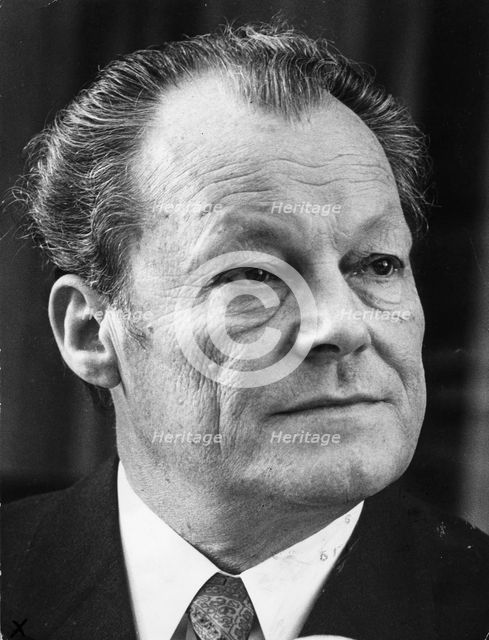 Willy Brandt (1913-1992), Chancellor of the Federal Republic of Germany. Creator: Unknown.