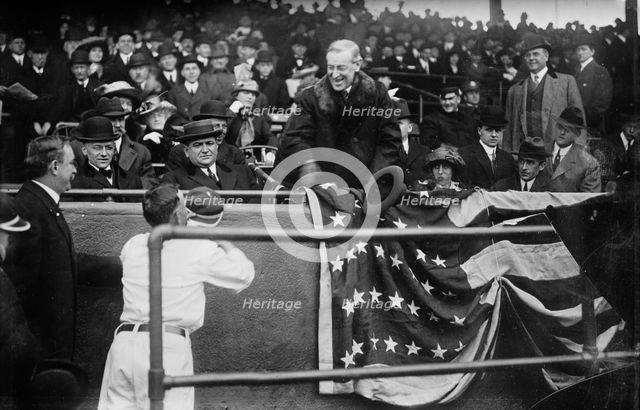 Wilson opens Ball Season, Wash., between c1910 and c1915. Creator: Bain News Service.