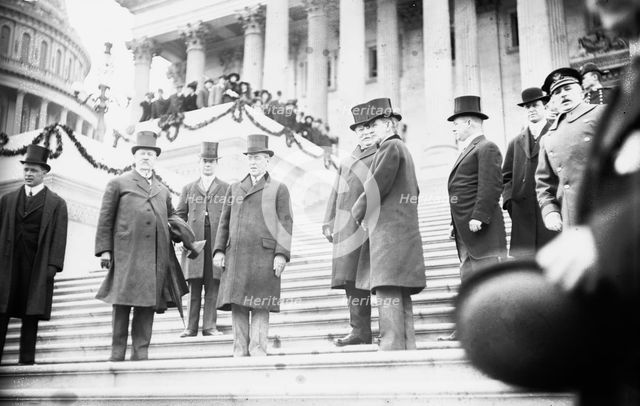Wilson and Taft at Inauguration, 1913. Creator: Bain News Service.