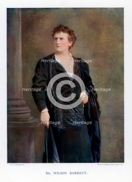 Wilson Barrett, English actor, manager, and playwright, 1901.Artist: W&D Downey