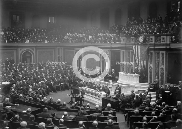 Wilson Before Congress... 3 February 1917. Creator: Harris & Ewing.