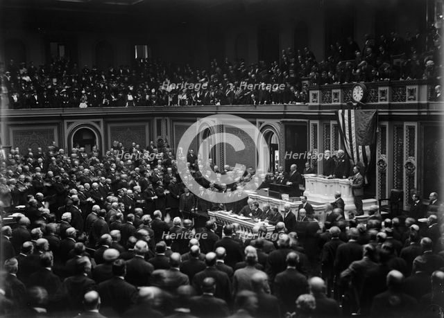 Wilson Before Congress... 3 February 1917. Creator: Harris & Ewing.