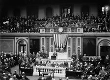 Wilson Before Congress... 3 P.M., 1913. Creator: Harris & Ewing