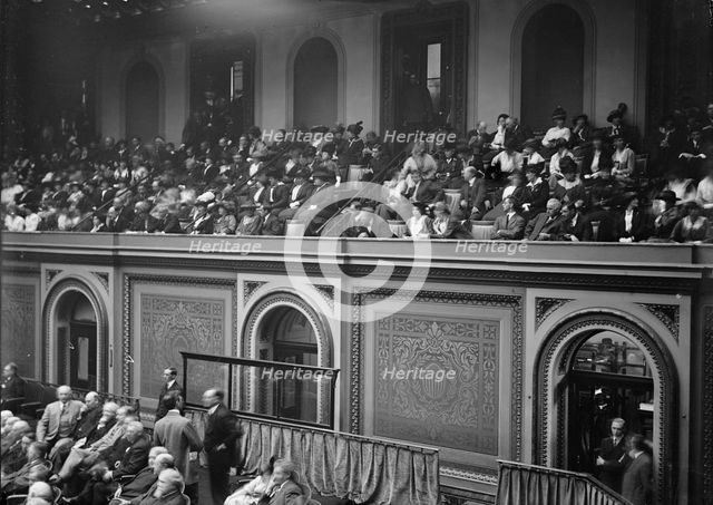 Wilson Before Congress...Shows Gallery And Rear of Chamber, 1913. Creator: Harris & Ewing.