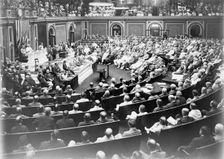 Wilson Delivering Address On Foreign Affairs, 1917. Creator: Harris & Ewing