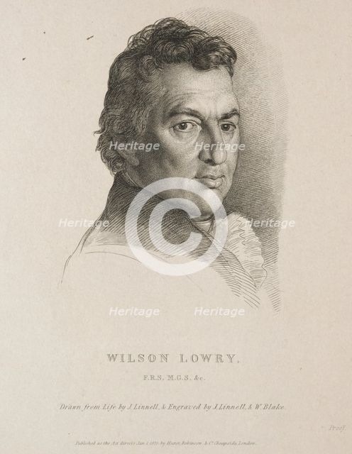 Wilson Lowry, 1825. Creator: William Blake (British, 1757-1827); John Linnell (British, 1792-1882), and.