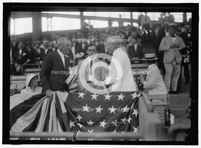 Wilson, Woodrow, at baseball game, between 1910 and 1920. Creator: Harris & Ewing.