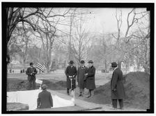 Wilson, Woodrow, at tree planting, between 1909 and 1923. Creator: Harris & Ewing