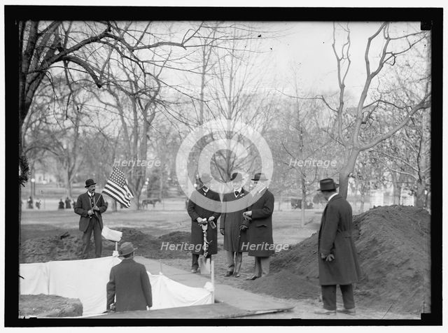 Wilson, Woodrow, at tree planting, between 1909 and 1923. Creator: Harris & Ewing.
