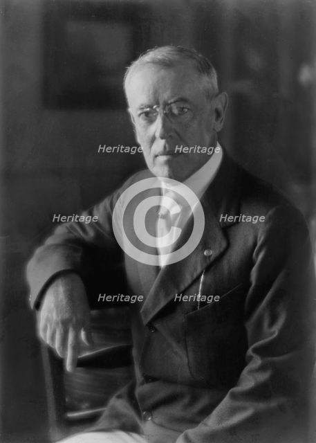 Wilson, Woodrow, President, portrait photograph, 1916. Creator: Arnold Genthe.