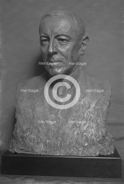 Wilson, Woodrow, President, portrait sculpture by Jo Davidson, 1916. Creators: Arnold Genthe, Jo Davidson.
