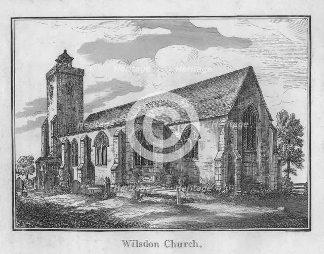 'Wilsdon Church', c1792. Artist: Unknown.