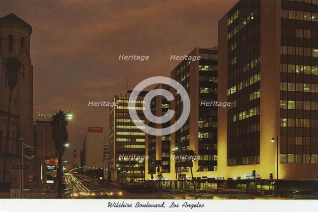 Wilshire Boulevard, Los Angeles, California, USA, 1970. Artist: Unknown