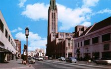 Wilshire Boulevard Showing Bullock's Wilshire, Los Angeles, California, USA, 1953