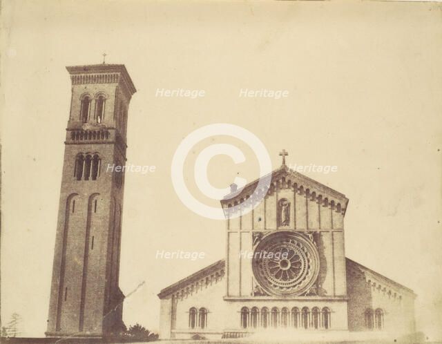 Wilton Church, Facade and Bell Tower, 1850s. Creator: Unknown.