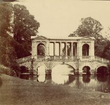 Wilton House with Palladian Bridge by Morris, 1850s. Creator: Unknown