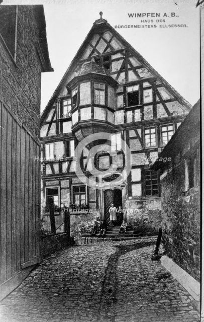 Wimpfen A.B., Haus Des Burgermeisters Ellsesser. Creator: Unknown.