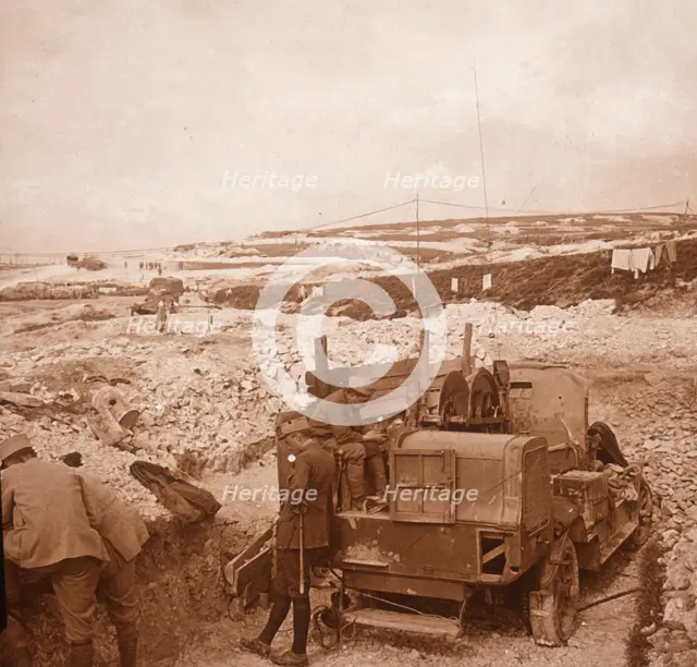 Winch for barrage balloon, Genicourt, northern France, c1914-c1918. Artist: Unknown.