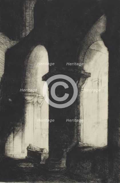Winchester Cathedral, 1925. Creator: David Young Cameron.