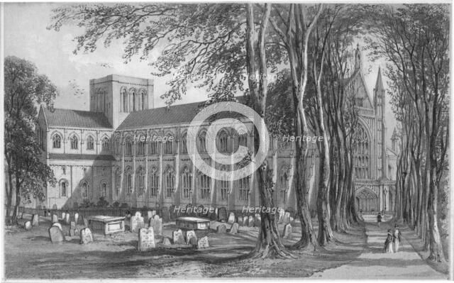 'Winchester Cathedral', c1858.  Artist: Newman & Co.
