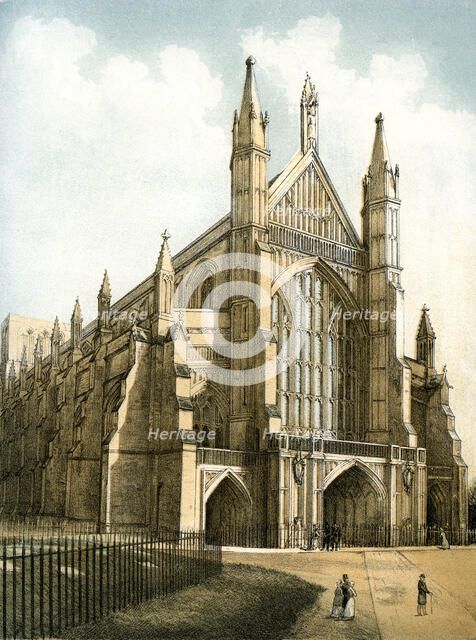 Winchester Cathedral, Hampshire, c1870. Artist: Stannard & Son