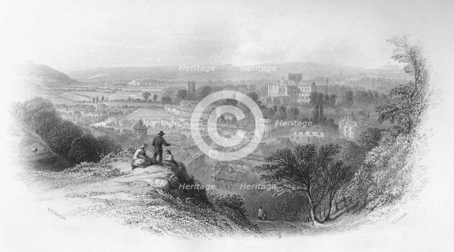 'Winchester, from St. Giles Hill', 1859. Artist: Charles Cousen.