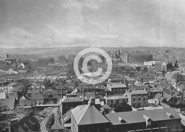 'Winchester, from St. Giles Hill', c1896. Artist: Henry William Salmon.